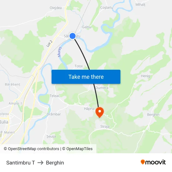 Santimbru T to Berghin map