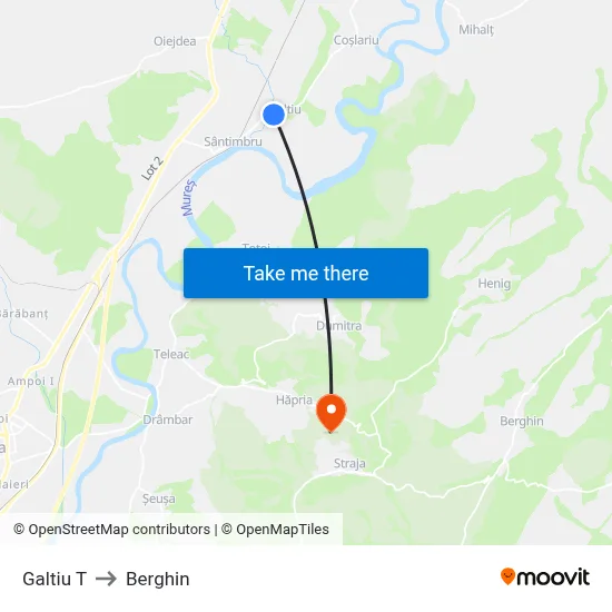 Galtiu T to Berghin map