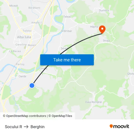 Socului R to Berghin map