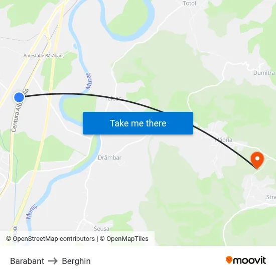 Barabant to Berghin map