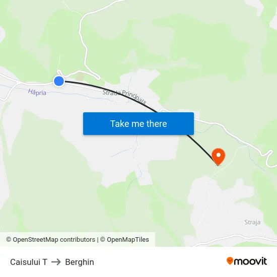 Caisului T to Berghin map