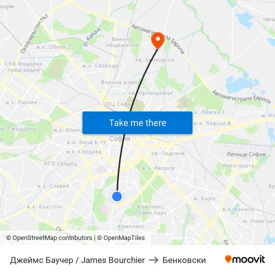 Джеймс Баучер / James Bourchier to Бенковски map