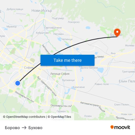 Борово to Бухово map