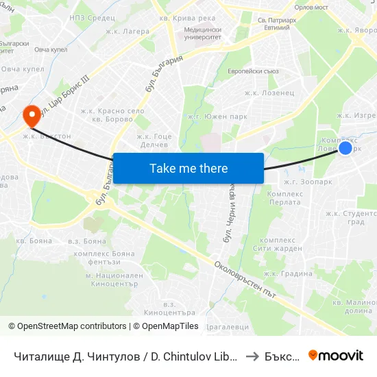 📚 Читалище Д. Чинтулов / D. Chintulov Library (2366) to Бъкстон map