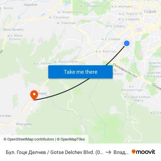 Бул. Гоце Делчев / Gotse Delchev Blvd. (0314) to Владая map