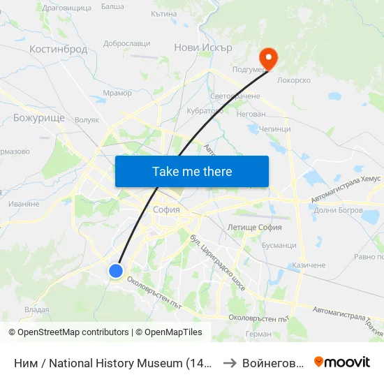 🎨 Ним / National History Museum (1464) to Войнеговци map