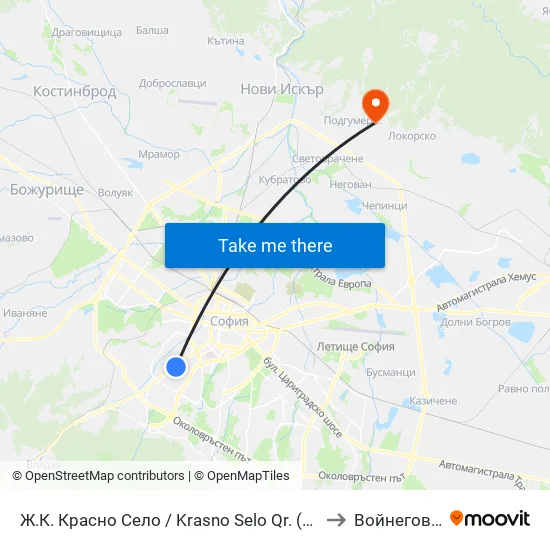 Ⓜ️ Ж.К. Красно Село / Krasno Selo Qr. (0637) to Войнеговци map
