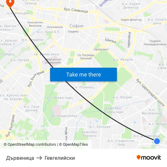 Дървеница to Гевгелийски map