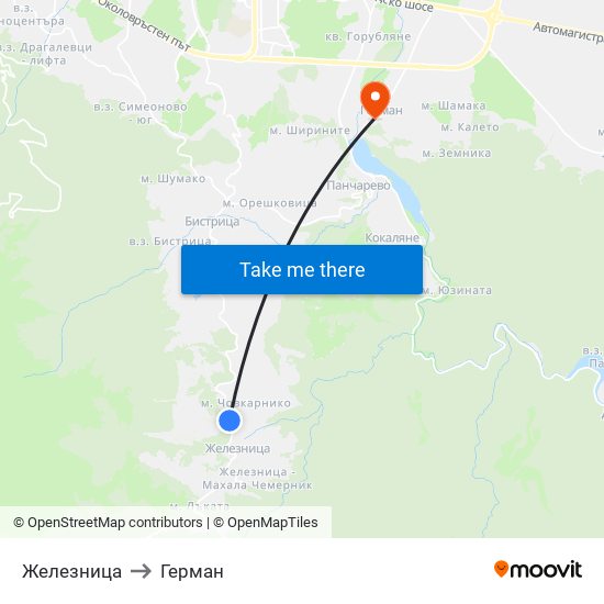 Железница to Герман map