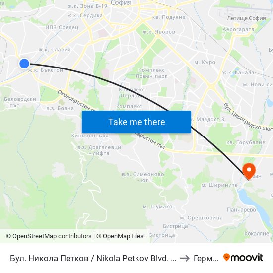 Бул. Никола Петков / Nikola Petkov Blvd. (0350) to Герман map