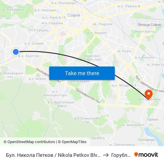Бул. Никола Петков / Nikola Petkov Blvd. (0350) to Горубляне map