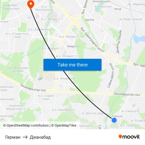 Герман to Дианабад map