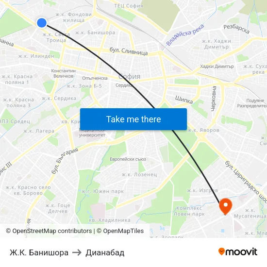 Ж.К. Банишора to Дианабад map
