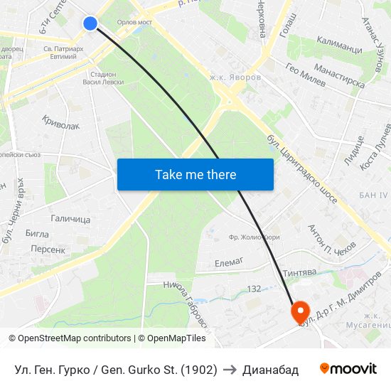 Ул. Ген. Гурко / Gen. Gurko St. (1902) to Дианабад map