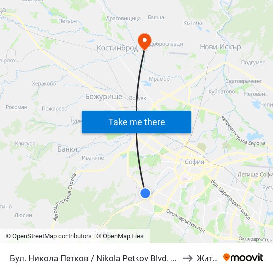 Бул. Никола Петков / Nikola Petkov Blvd. (0347) to Житен map