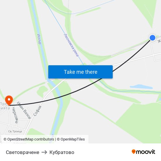 Световрачене to Кубратово map