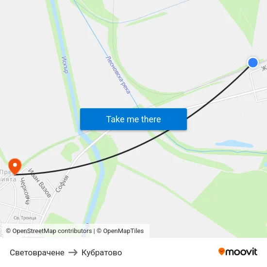 Световрачене to Кубратово map