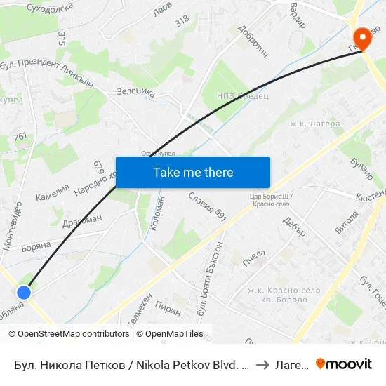 Бул. Никола Петков / Nikola Petkov Blvd. (0347) to Лагера map