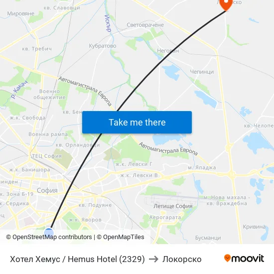Ⓜ️ Хотел Хемус / Hemus Hotel (2329) to Локорско map