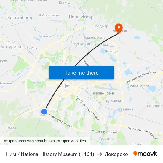 🎨 Ним / National History Museum (1464) to Локорско map