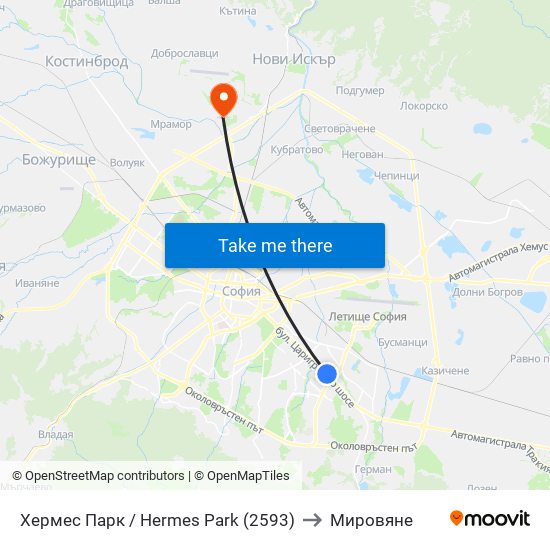 Хермес Парк / Hermes Park (2593) to Мировяне map