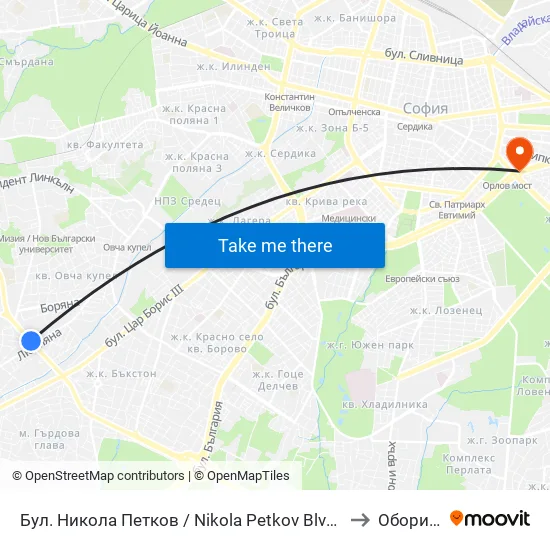 Бул. Никола Петков / Nikola Petkov Blvd. (0347) to Оборище map