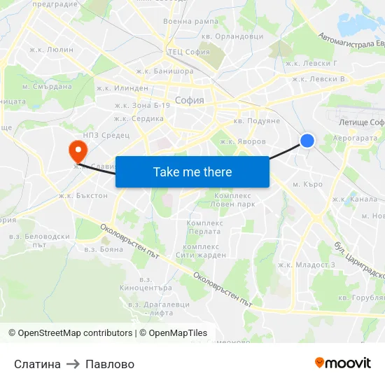 Слатина to Павлово map