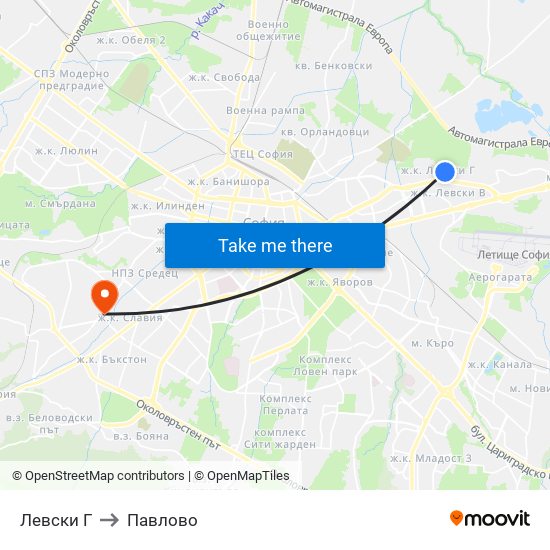 Левски Г to Павлово map
