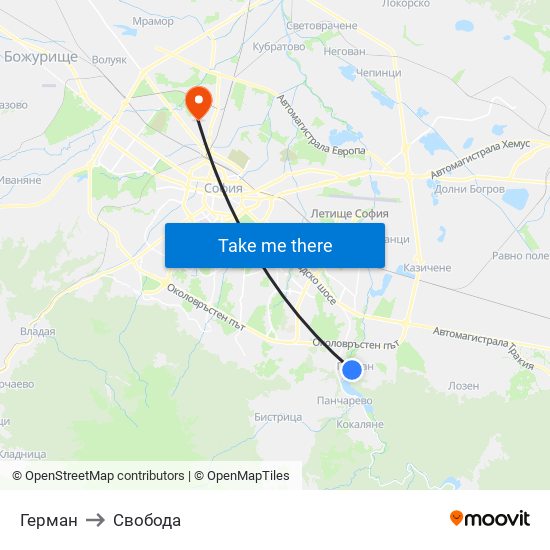 Герман to Свобода map