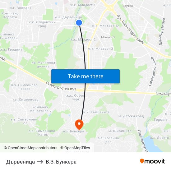 Дървеница to В.З. Бункера map