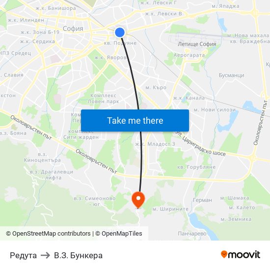 Редута to В.З. Бункера map