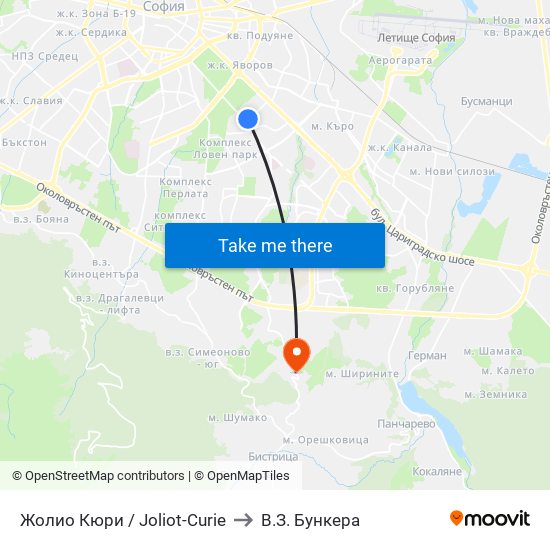 Жолио Кюри / Joliot-Curie to В.З. Бункера map