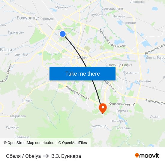 Обеля / Obelya to В.З. Бункера map