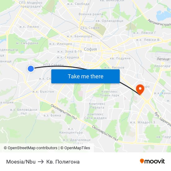 Moesia/Nbu to Кв. Полигона map