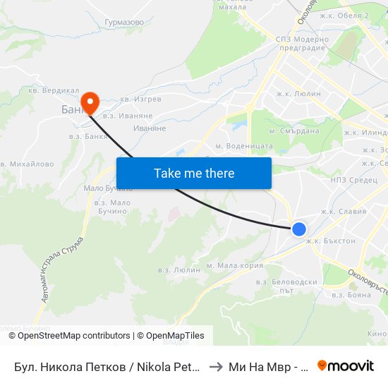 Бул. Никола Петков / Nikola Petkov Blvd. (0347) to Ми На Мвр - Филиал map