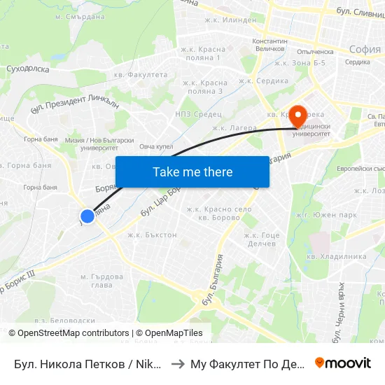 Бул. Никола Петков / Nikola Petkov Blvd. (0345) to Му Факултет По Дентална Медицина map