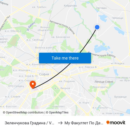 Зеленчукова Градина / Vegetable Garden (0737) to Му Факултет По Дентална Медицина map