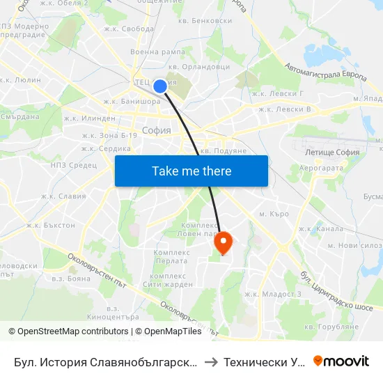 🏢 Капитол Резидънс / Capitol Residence (0065) to Технически Университет - София map