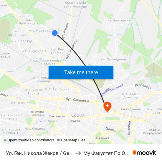 Ул. Ген. Никола Жеков / Gen. Nikola Zhekov St. (1901) to Му Факултет По Обществено Здраве map