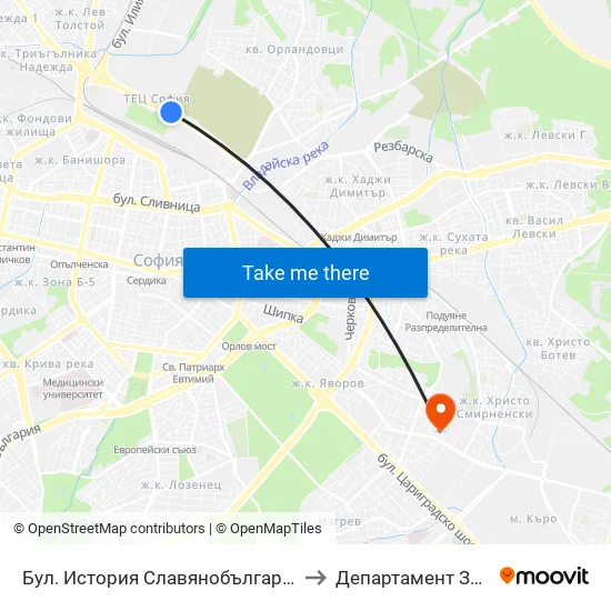🏢 Капитол Резидънс / Capitol Residence (0065) to Департамент За Езиково Обучение - Ичс map