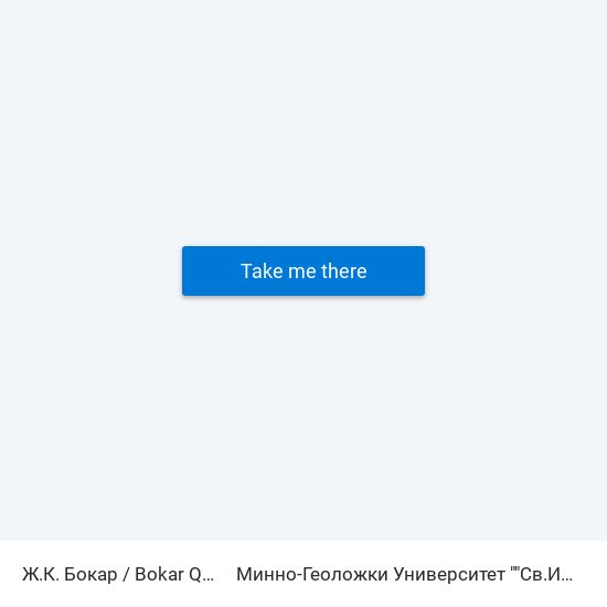 Ж.К. Бокар / Bokar Qr. (2688) to Минно-Геоложки Университет ""Св.Иван Рилски"" map