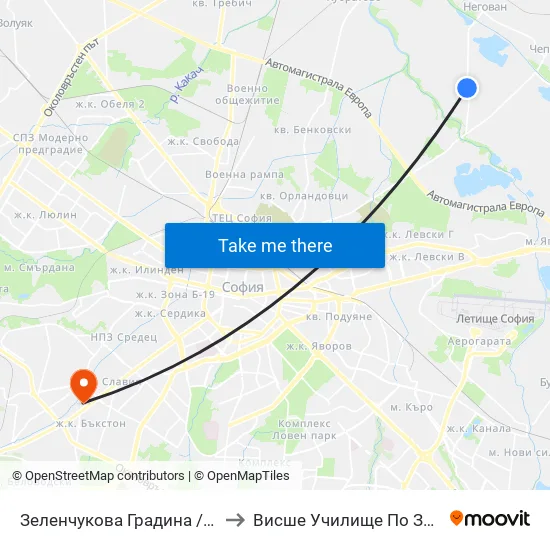 Зеленчукова Градина / Vegetable Garden (0737) to Висше Училище По Застраховане И Финанси map