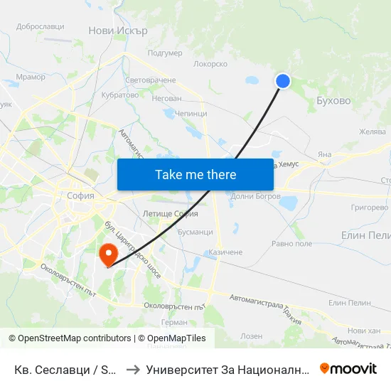 Кв. Сеславци / Seslavtsi Qr. (0897) to Университет За Национално И Световно Стопанство map