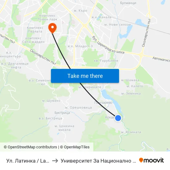 Ул. Латинка / Latinka St. (2019) to Университет За Национално И Световно Стопанство map