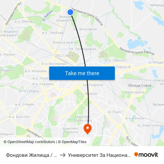 Фондови Жилища / Fondovi Zhilishta (2293) to Университет За Национално И Световно Стопанство map