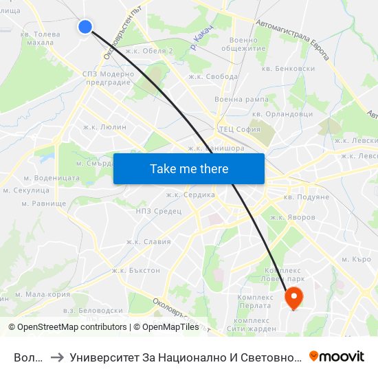 Волуяк to Университет За Национално И Световно Стопанство map