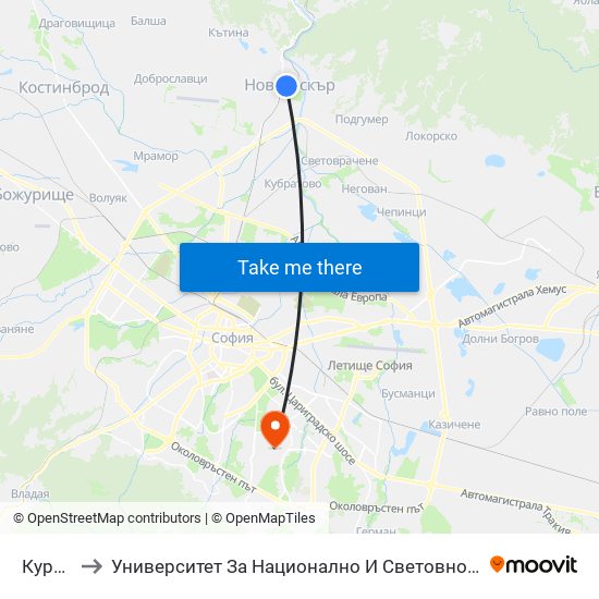 Курило to Университет За Национално И Световно Стопанство map