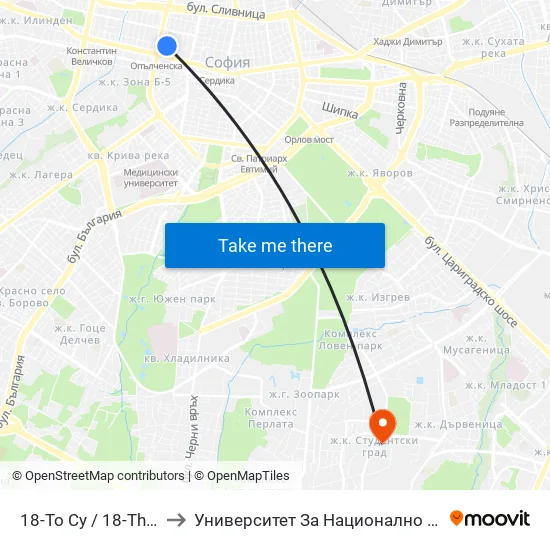 📚 18-То Су / 18-Th School (6086) to Университет За Национално И Световно Стопанство map