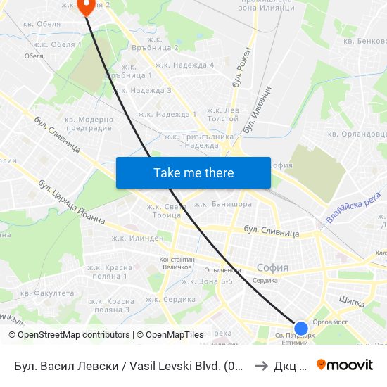 Бул. Васил Левски / Vasil Levski Blvd. (0300) to Дкц 30 map