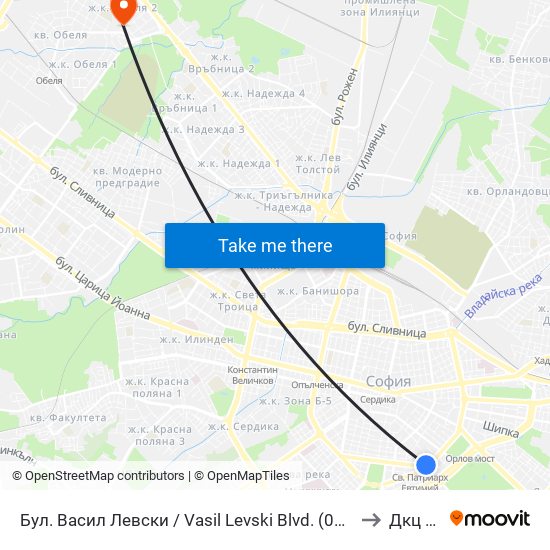 Бул. Васил Левски / Vasil Levski Blvd. (0299) to Дкц 30 map